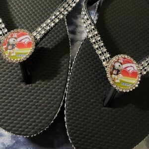 Denver Broncos flip flops